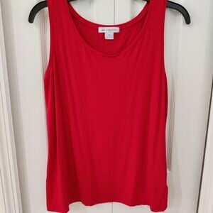 Liz Claiborne Women's Red Sleeveless Round Neck Tank Top Blouse Shirt Small